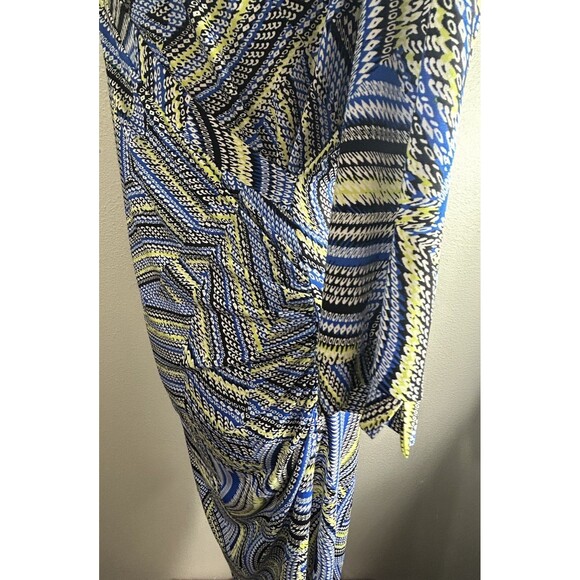 Laundry by Shelli Segal Faux Wrap Bodycon Geo Print Stretch Dress Size Large - Picture 4 of 10